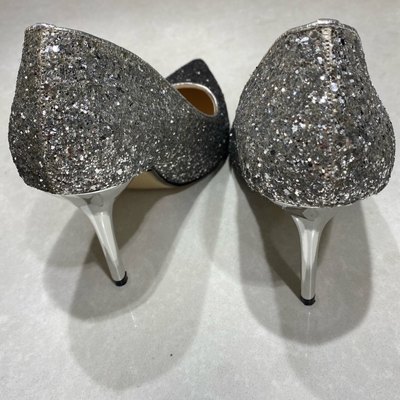 Jimmy Choo Romy Glitter Pumps silver size 9 with box no damage ⭐️⭐️⭐️⭐️ - Picture 6 of 17